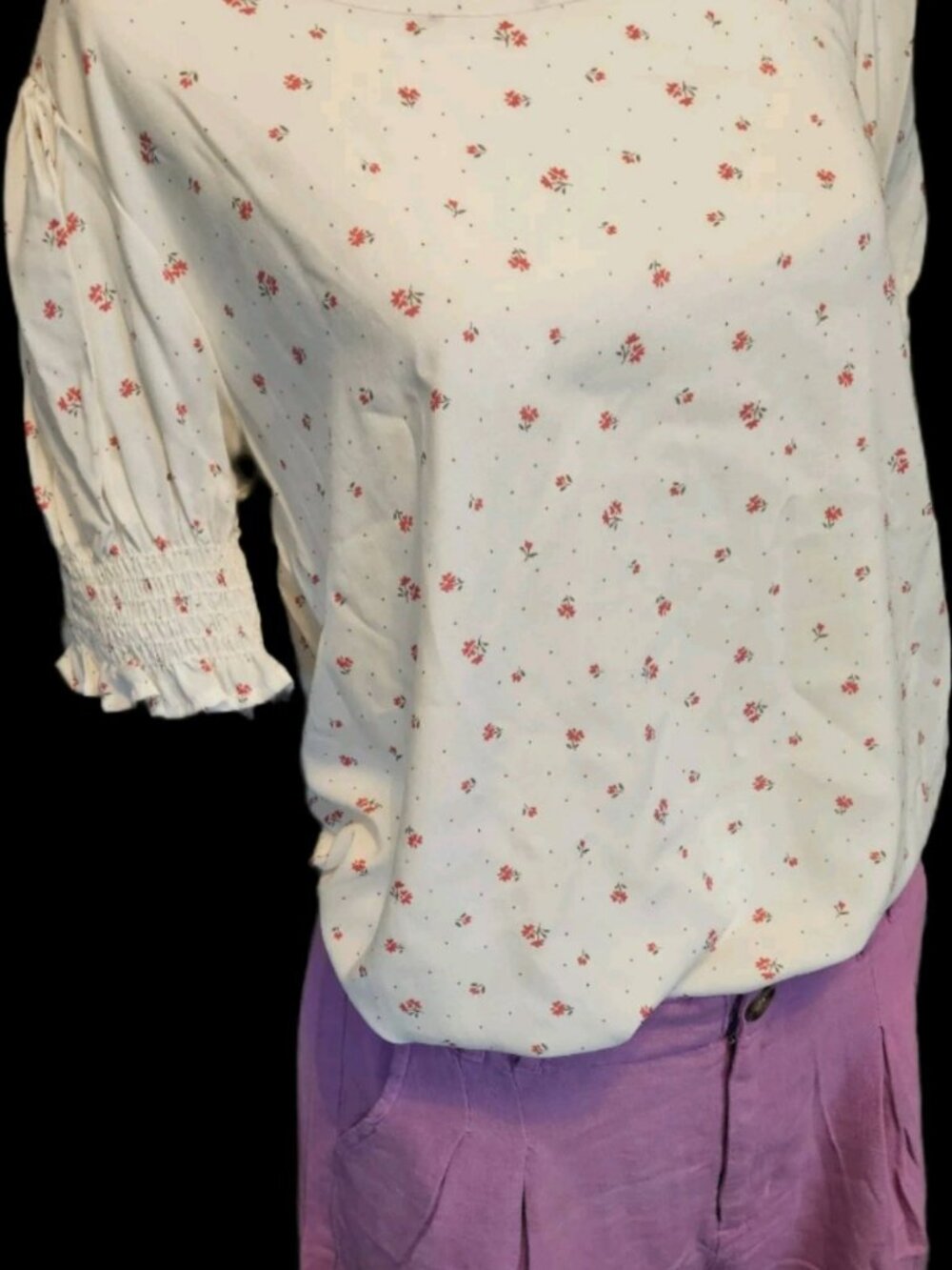 Size S Les Amis Floral Top Double Zero Mauve Shorts Set NWT